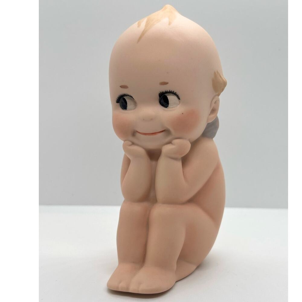 Vintage 1990's Jesco "The Thinker" Porcelain Kewpie Doll/Figurine, #7055